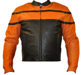 Classyak Real Leather Motorbike Jacket, Padded Protection. Xs-5xl